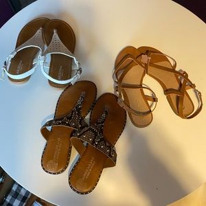 Lot of sandals